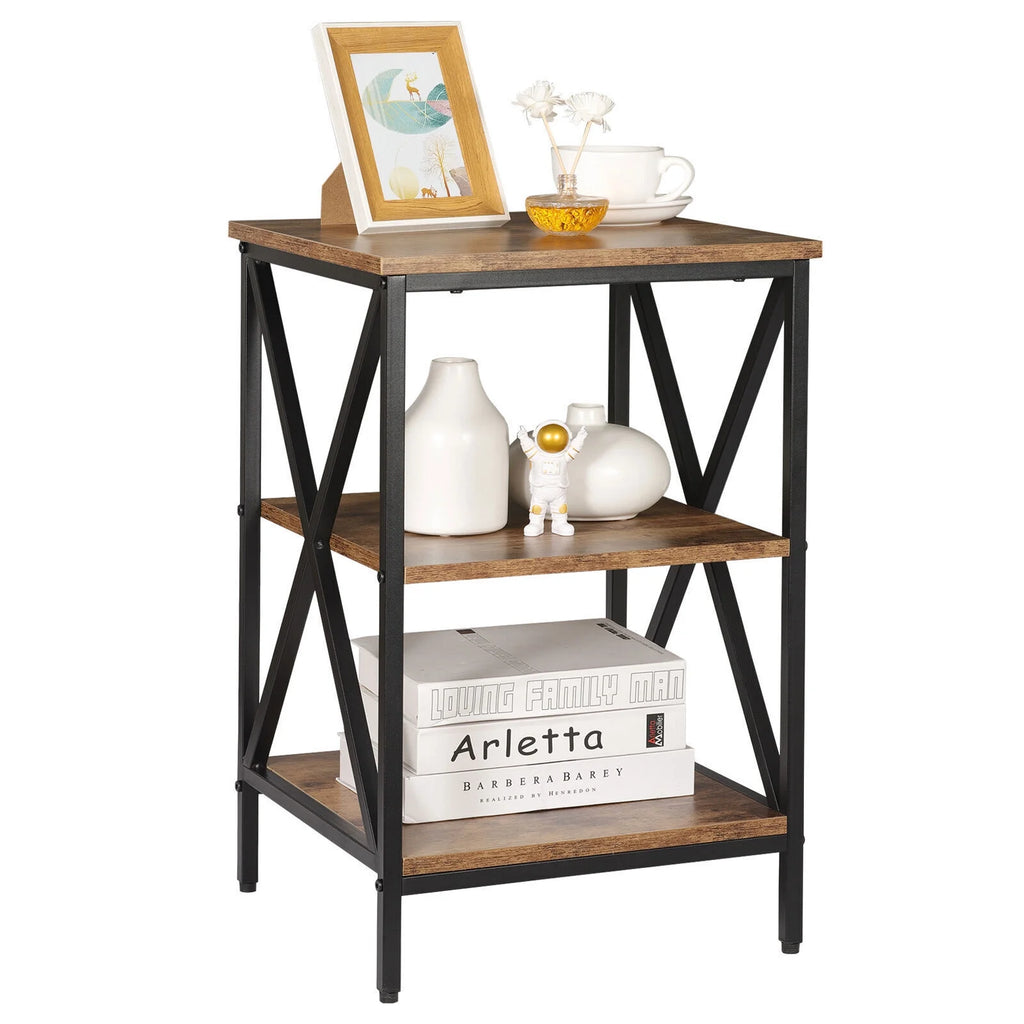 X-shaped Legs 3-Tier Side Table Q9931