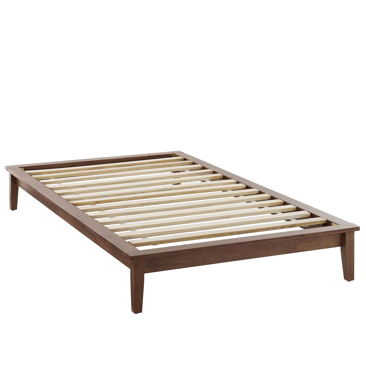 Brown Natural Wood Twin Size Platform Bed Frame H214