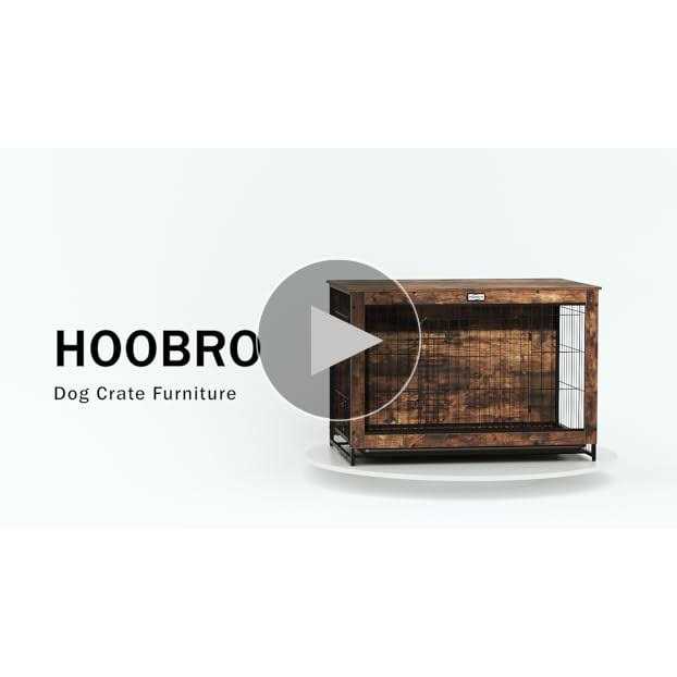 Large Wooden Dog Crate Furniture with Pull-Out Tray V440