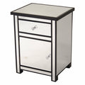 1 Drawer 1 Door Black Accent Cabinet N4028