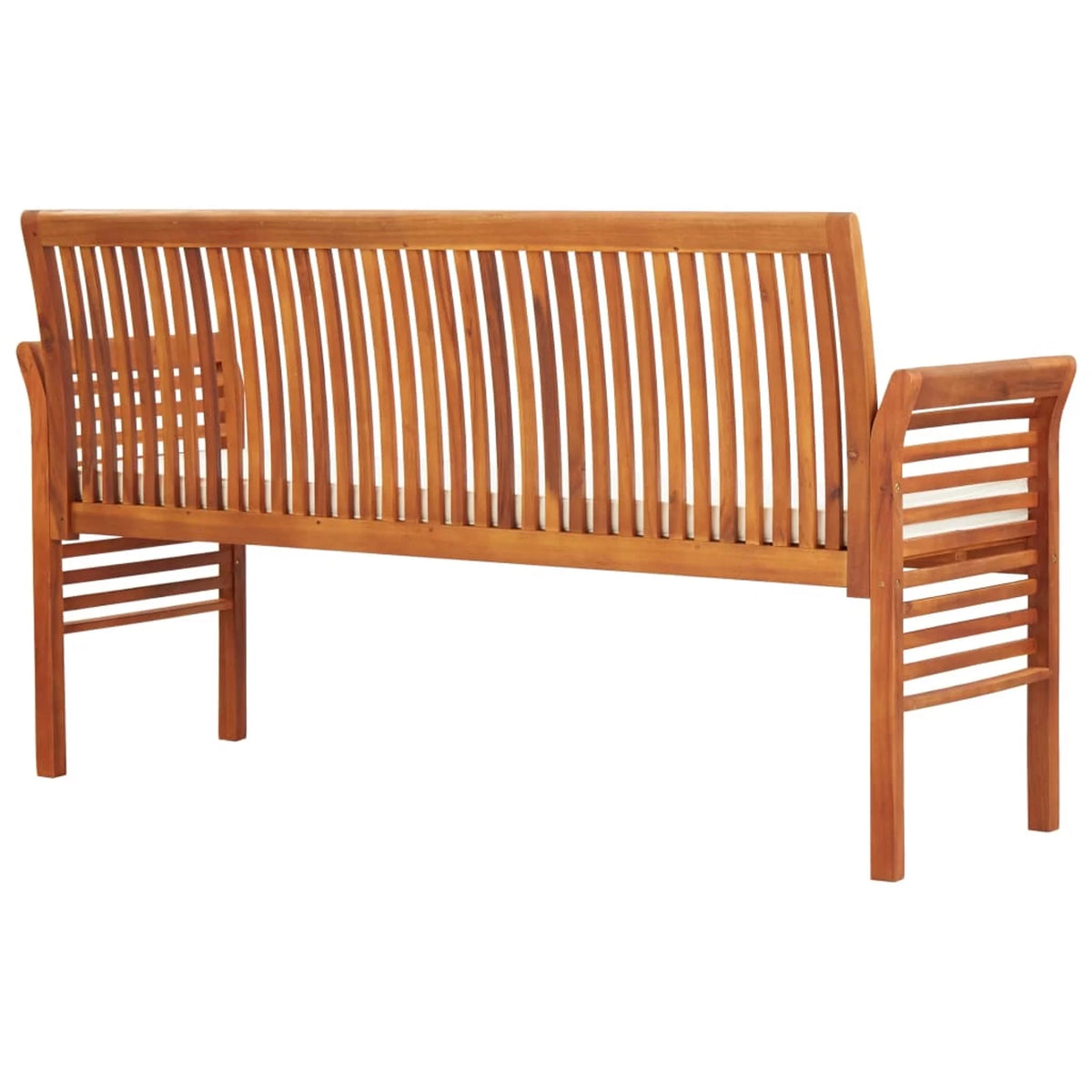 3-Seater Patio Bench with Cushion Solid Acacia Wood L670224