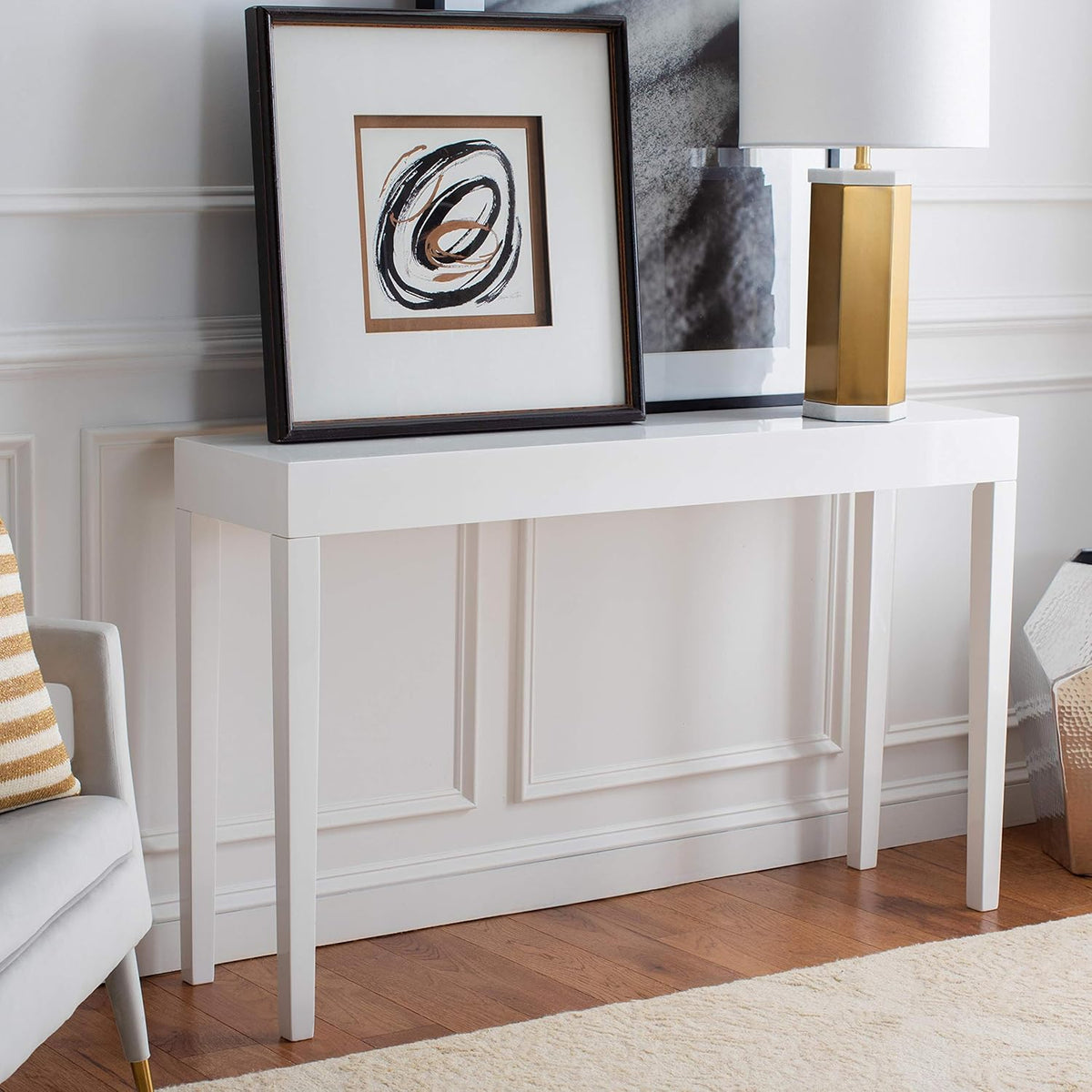 White Console Table M68907