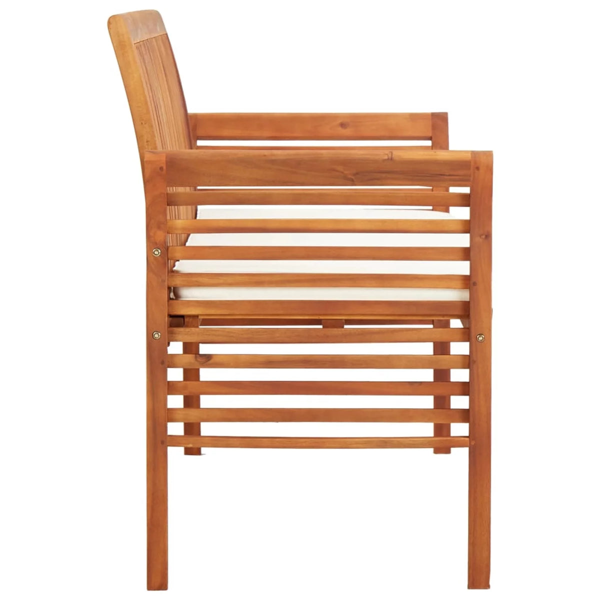 3-Seater Patio Bench with Cushion Solid Acacia Wood L670224