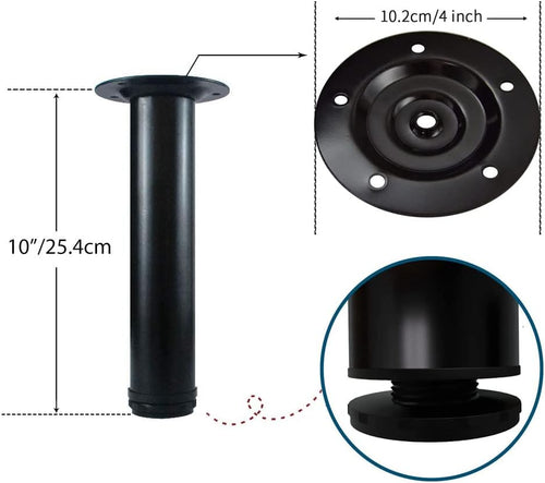 10 Inch Adjustable Furniture Legs Set of 4 O714