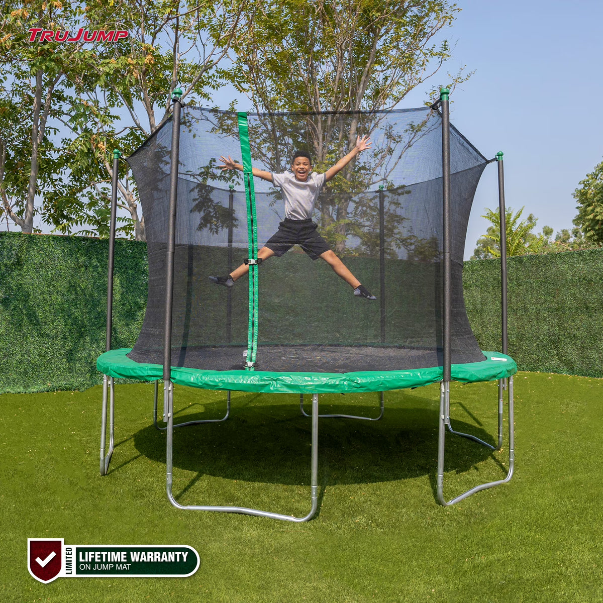 12' Trampoline with Safety Enclosure & Jump Mat Q40639