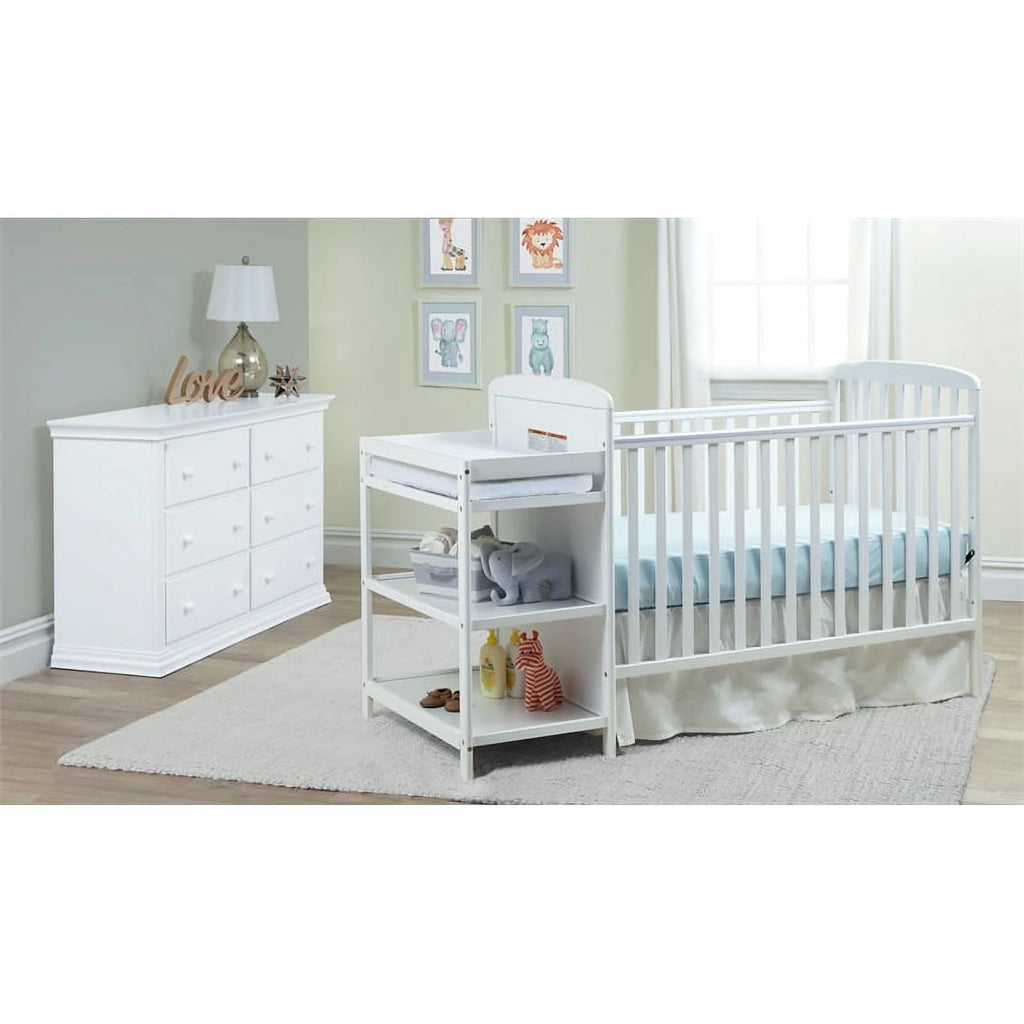 White Crib & Changer Combo M542